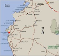 Map of driving directions to Playa Grande Costa Rica