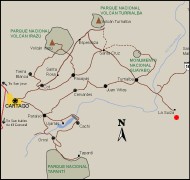 Map of driving directions to Turrialba Costa Rica