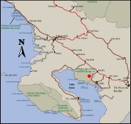 Map of driving directions to Golfo Dulce Costa Rica