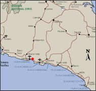 Map of driving directions to Playa Samara Costa Rica
