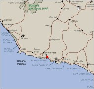 Map of driving directions to Sámara Costa Rica